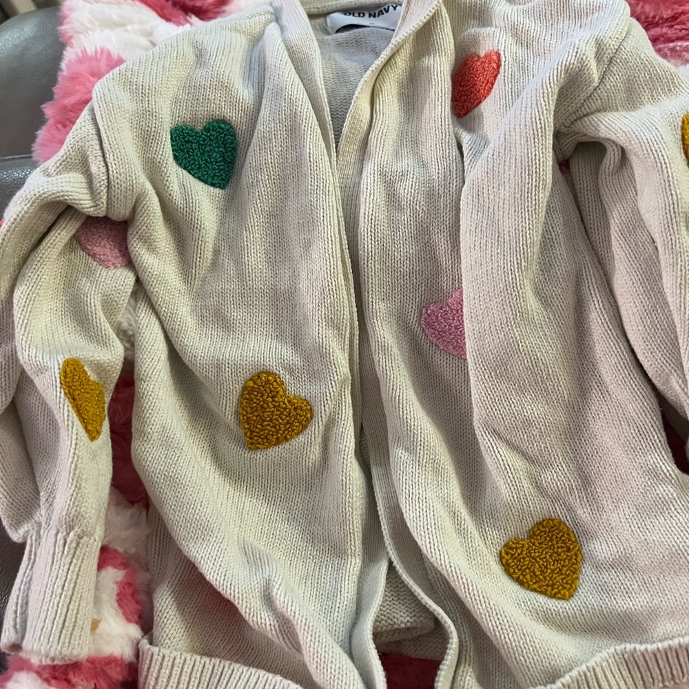 Toddler Heart Patterned Cardigan